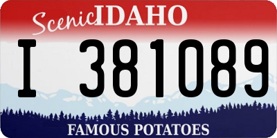ID license plate I381089