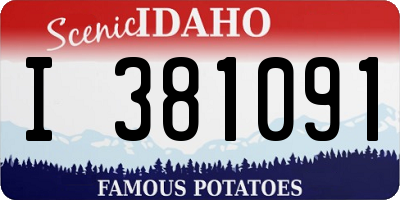ID license plate I381091