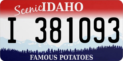 ID license plate I381093