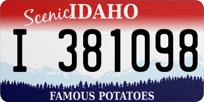 ID license plate I381098