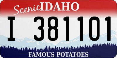 ID license plate I381101