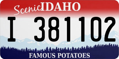 ID license plate I381102
