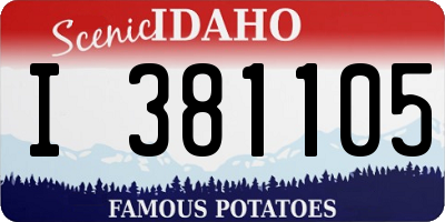 ID license plate I381105