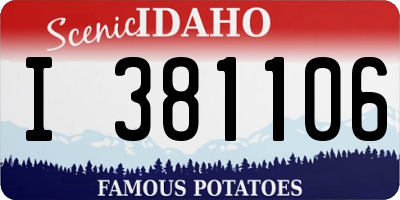 ID license plate I381106