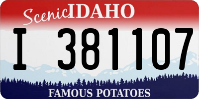 ID license plate I381107