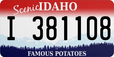 ID license plate I381108