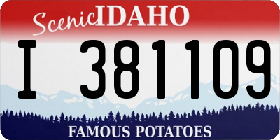 ID license plate I381109