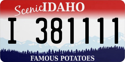 ID license plate I381111