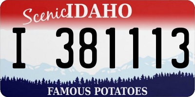 ID license plate I381113