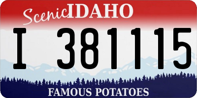 ID license plate I381115