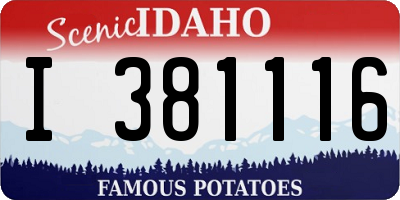 ID license plate I381116