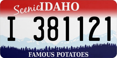 ID license plate I381121