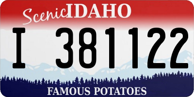 ID license plate I381122