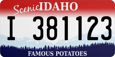 ID license plate I381123