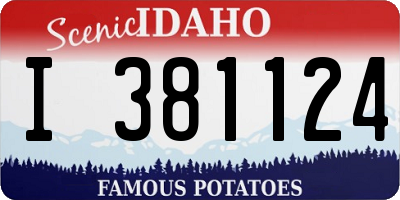 ID license plate I381124