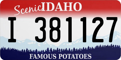 ID license plate I381127
