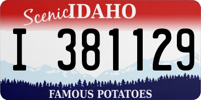 ID license plate I381129