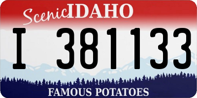 ID license plate I381133