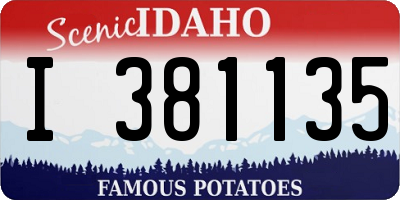 ID license plate I381135