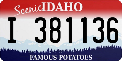 ID license plate I381136
