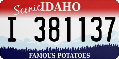ID license plate I381137