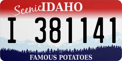 ID license plate I381141