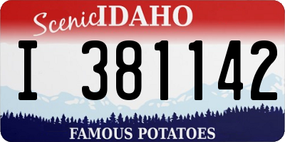 ID license plate I381142