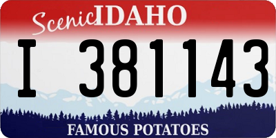 ID license plate I381143