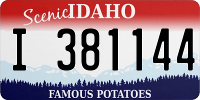 ID license plate I381144
