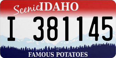 ID license plate I381145