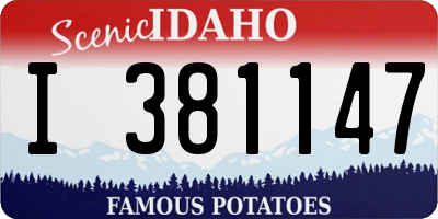 ID license plate I381147