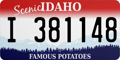 ID license plate I381148