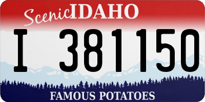 ID license plate I381150