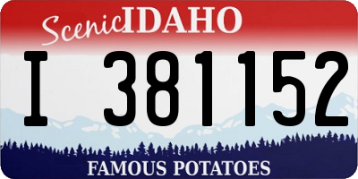 ID license plate I381152
