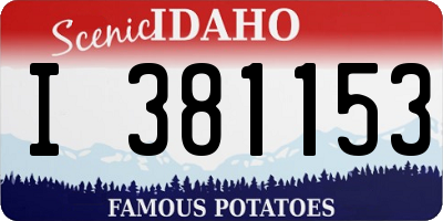 ID license plate I381153