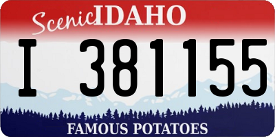 ID license plate I381155