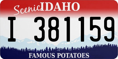 ID license plate I381159