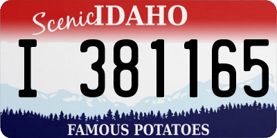 ID license plate I381165
