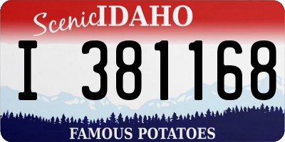 ID license plate I381168