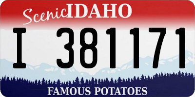 ID license plate I381171