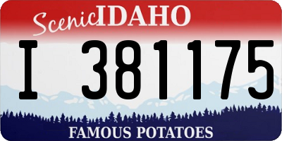 ID license plate I381175