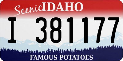 ID license plate I381177
