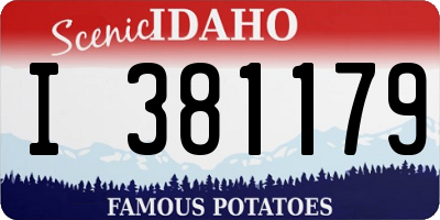 ID license plate I381179