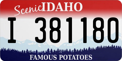 ID license plate I381180