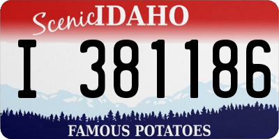 ID license plate I381186