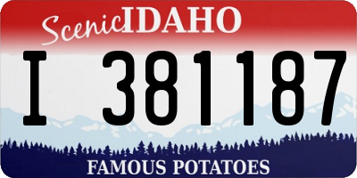 ID license plate I381187