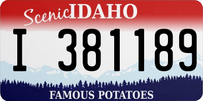 ID license plate I381189