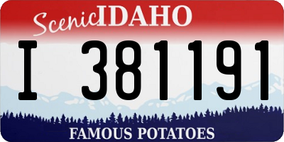 ID license plate I381191