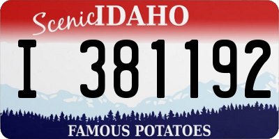 ID license plate I381192
