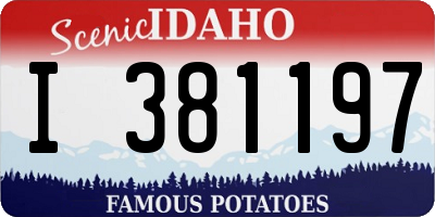 ID license plate I381197